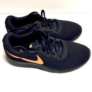 Nike Black on Black with Gold Sneakers Size 10